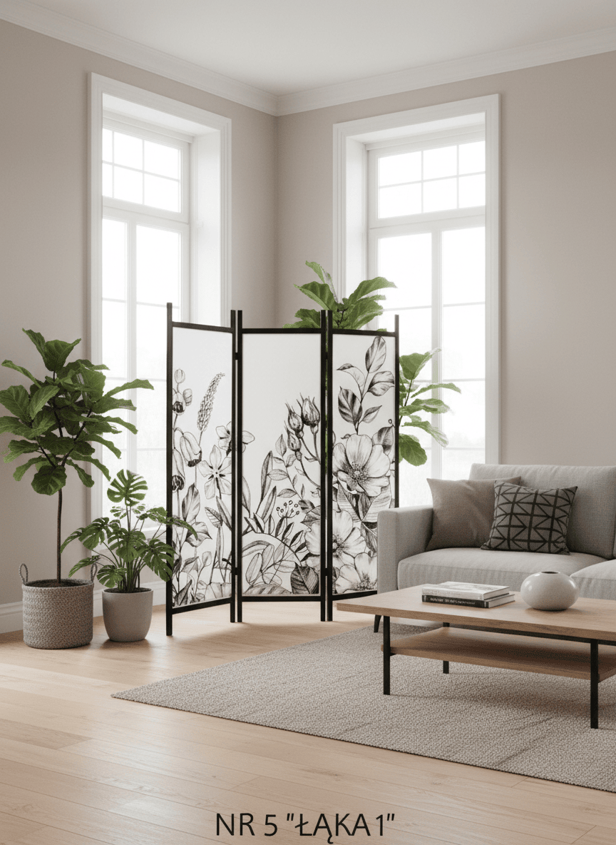 parawan czarno biały AI 2 